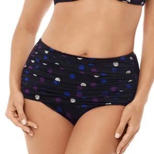 NWT Miraclesuit Womens Spotted Norma‎ Jean Retro Swimsuit Bottoms Size 16